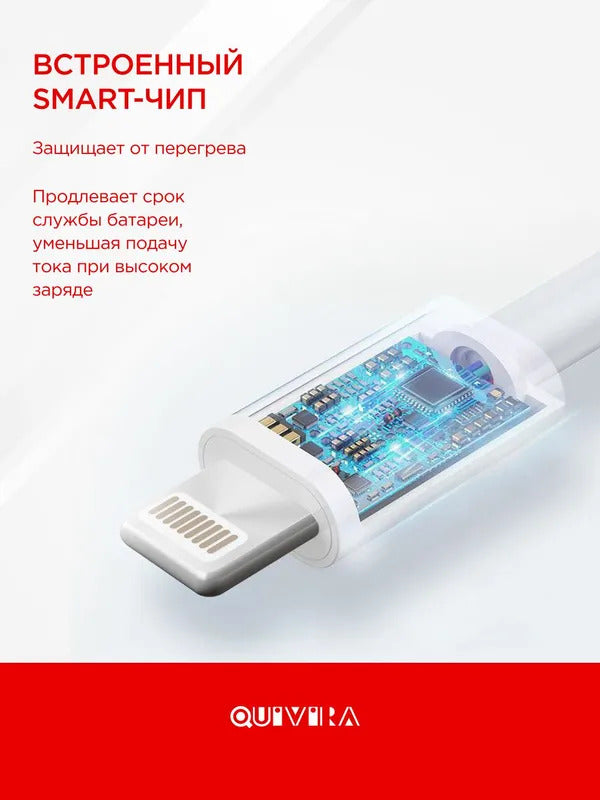 Провод для зарядки айфона 1М, 20W / Шнур для iphone, зарядка для iphone, кабель USB Type C - Lightning , сертифицированный чип