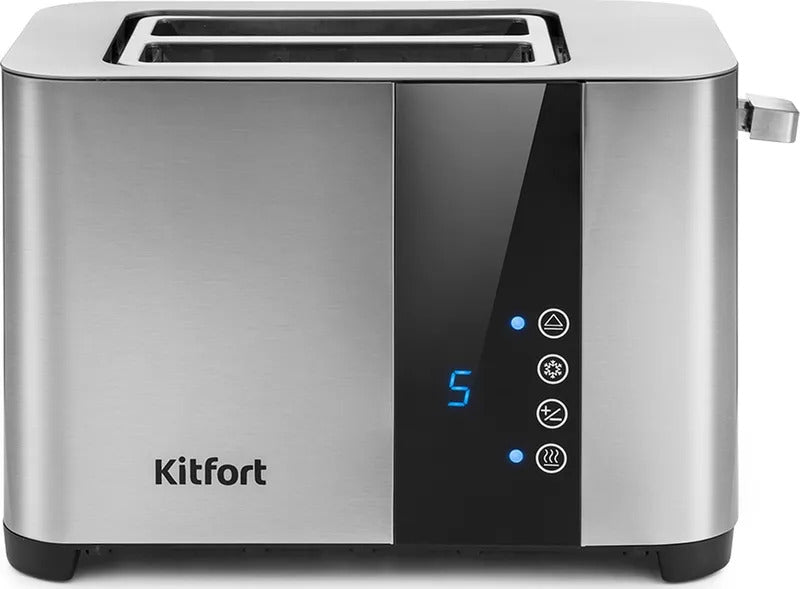 Kitfort Тостер KT-2047 (KT-2047) 850 Вт тостов - 2, серый металлик