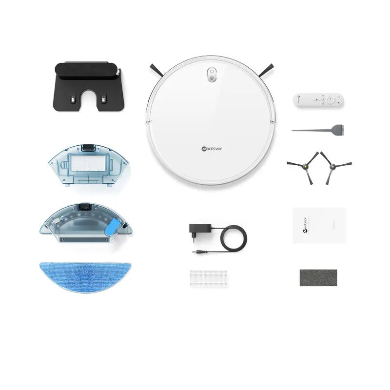 Робот-пылесос Neatsvor X520 с Алисой, Сухая и влажная уборка, 6000 па HEPA фильтр,5100mAh,Автозарядка, белый