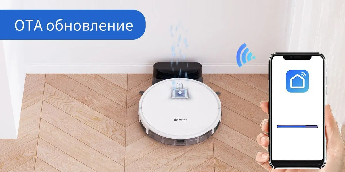Робот-пылесос Neatsvor X520 с Алисой, Сухая и влажная уборка, 6000 па HEPA фильтр,5100mAh,Автозарядка, белый