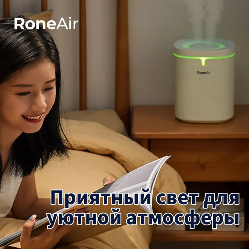 Увлажнитель воздуха RoneAIR HF50A 5л для новорожденных, Ультразвуковой Увлажнитель воздуха для дома настольный с подсветкой, для цветов, большой аромадиффузор, xiaomi