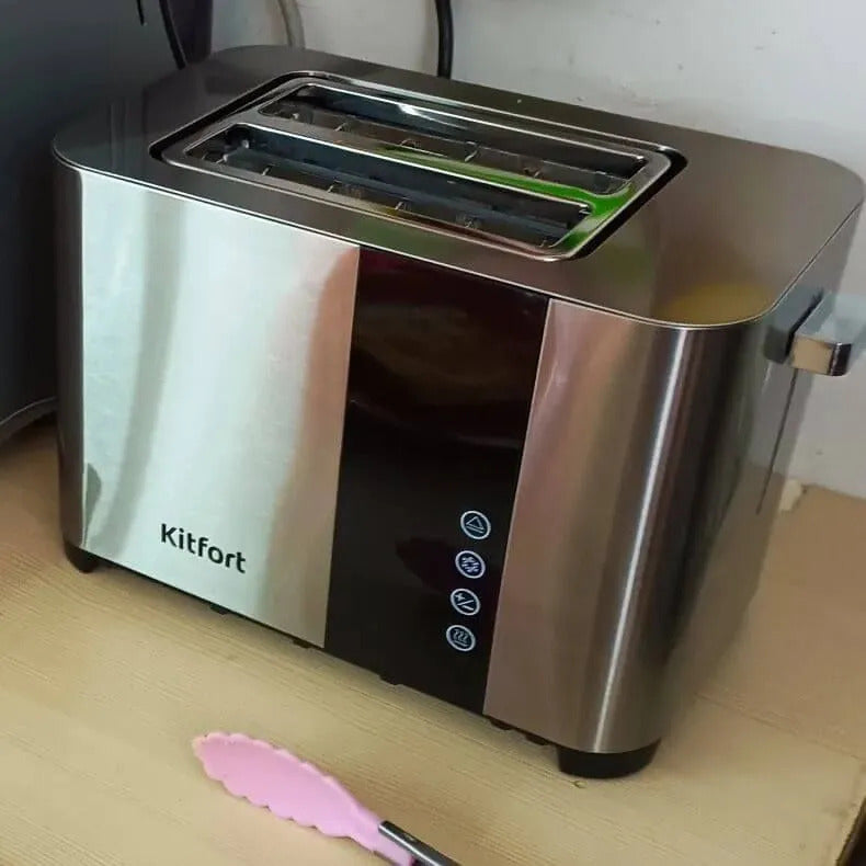 Kitfort Тостер KT-2047 (KT-2047) 850 Вт тостов - 2, серый металлик