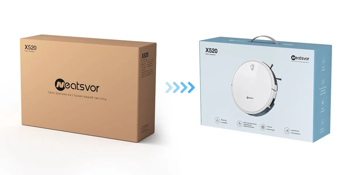 Робот-пылесос Neatsvor X520 с Алисой, Сухая и влажная уборка, 6000 па HEPA фильтр,5100mAh,Автозарядка, белый