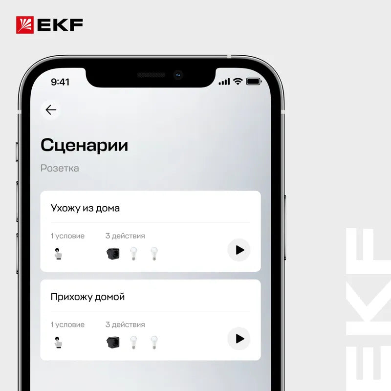 Умная розетка EKF Сonnect с Wi-Fi, Яндекс Алисой, Марусей, Салютом