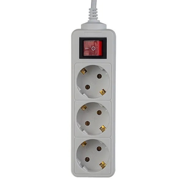 Сетевой удлинитель Perfeo с кнопкой POWERMATE PF-PM-3/5,0-W, 5,0м, 3 розетки, белый