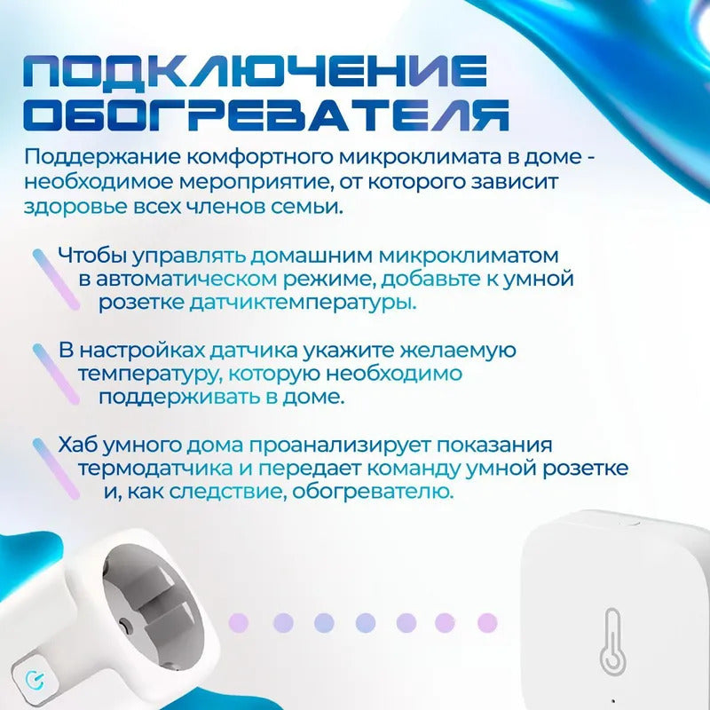 Умная розетка WiFi с поддержкой Яндекс Алисы и Smart Life / контроль и таймер для умного дома